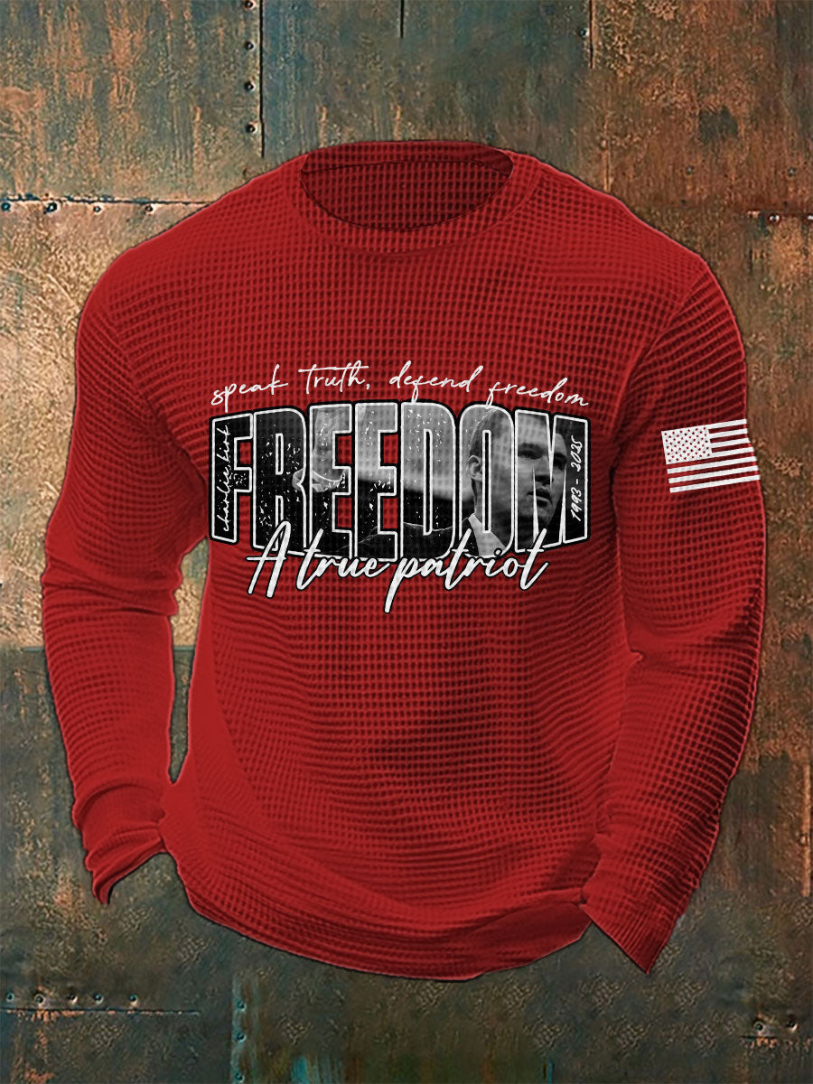 Men's Patriot Waffle Long Sleeve T-shirt
