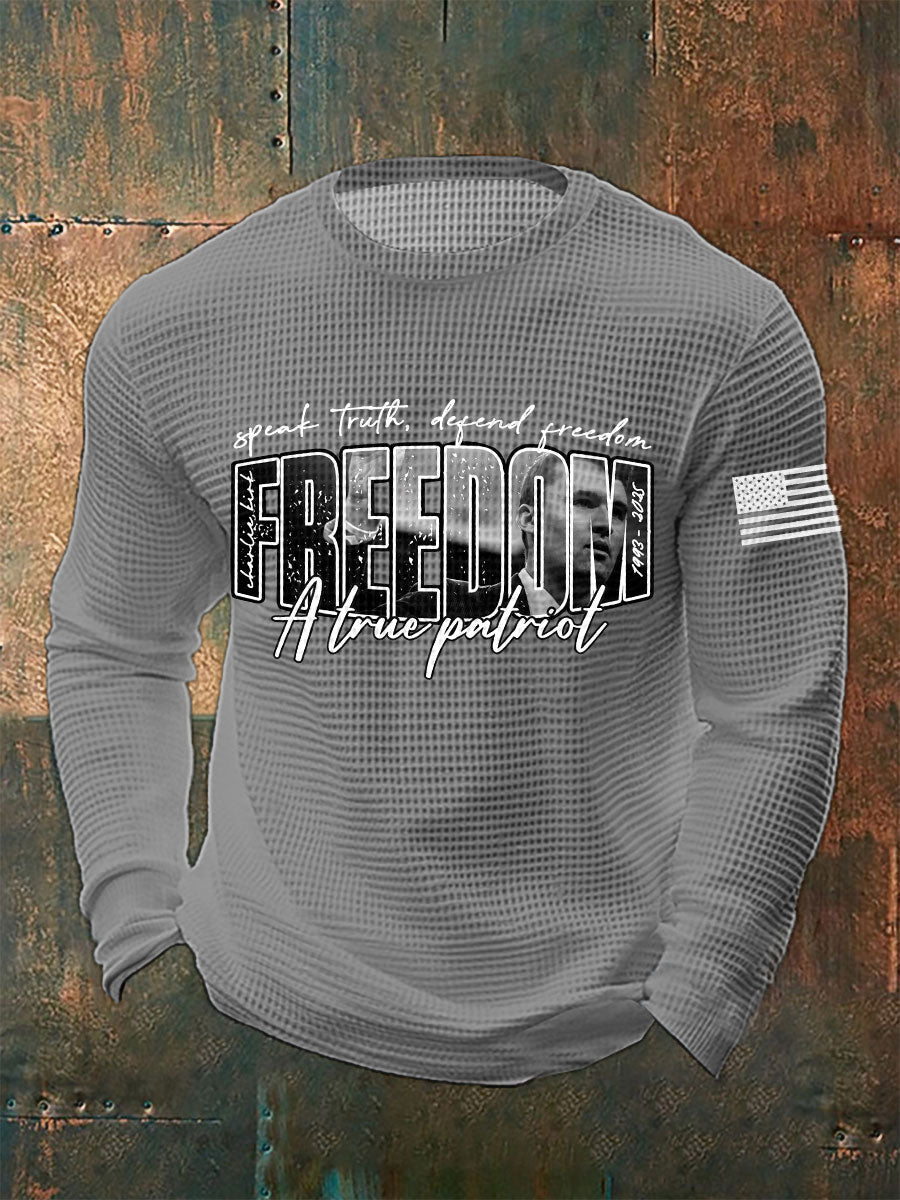 Men's Patriot Waffle Long Sleeve T-shirt