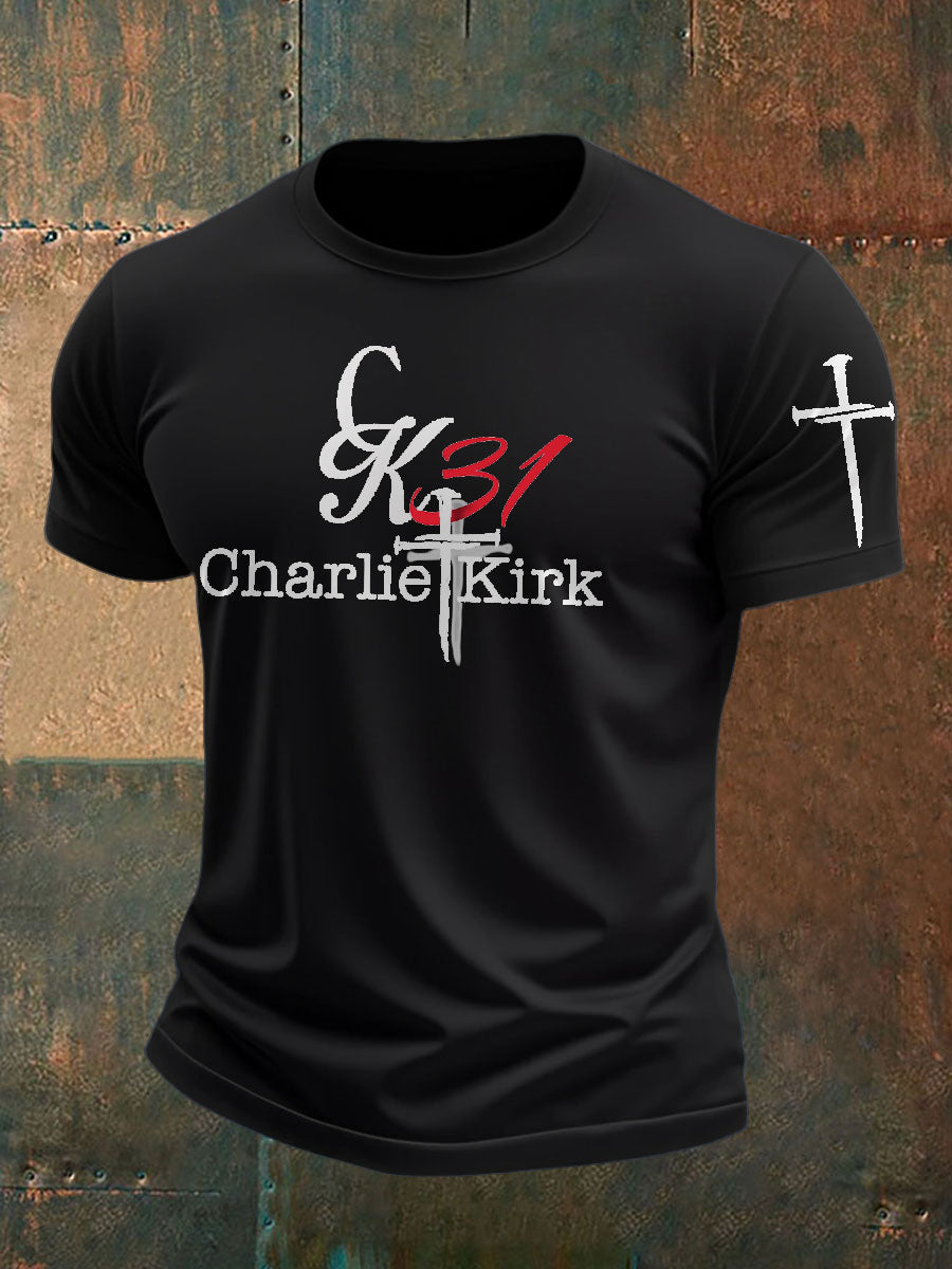 Men's Ture Patriot Freedom Faith 31 Printed T-shirt