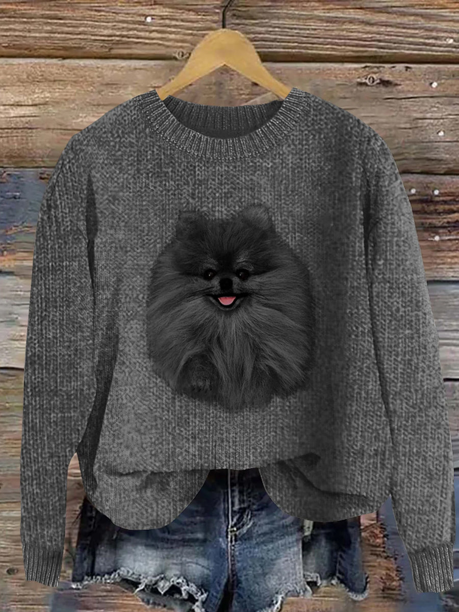 Women's Vintage Animal Print Comfort Casual Sweater