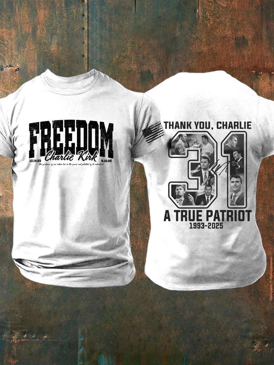 Men's Freedom Is Not Free R.I.P Charlie Kirk Short Sleeve T-shirt