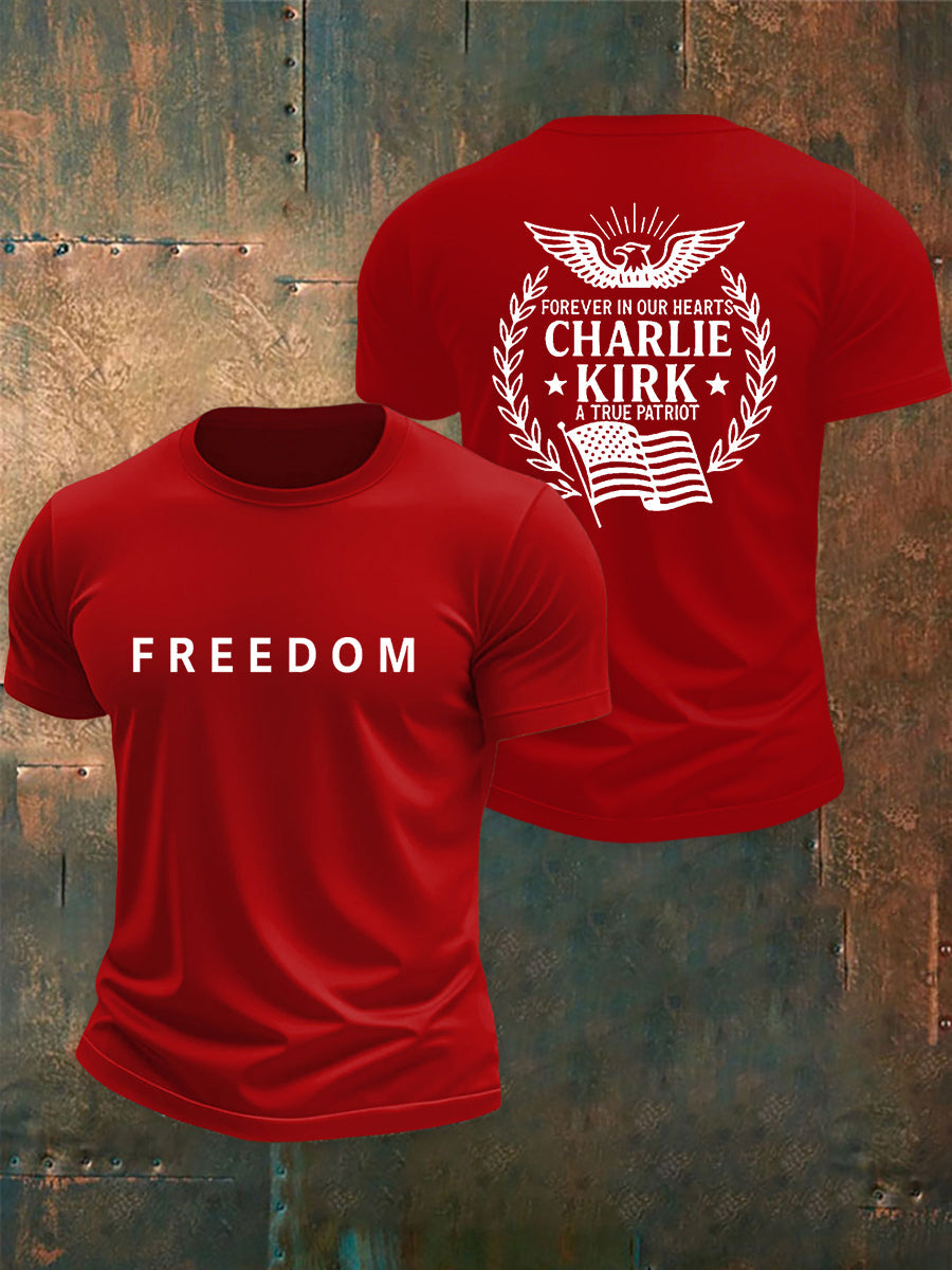 Men's Freedom Is Not Free R.I.P Charlie Kirk Short Sleeve T-shirt