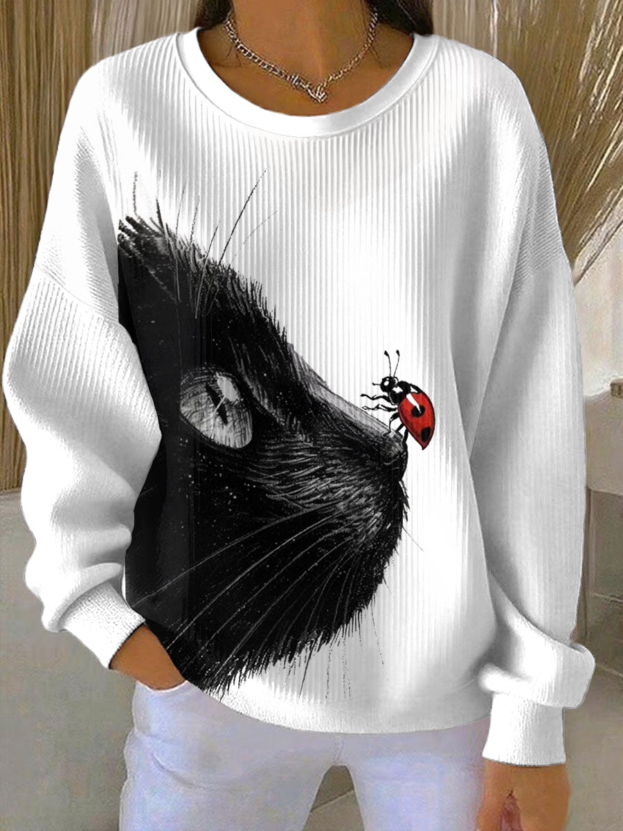 Women's cute cat Printed Tops