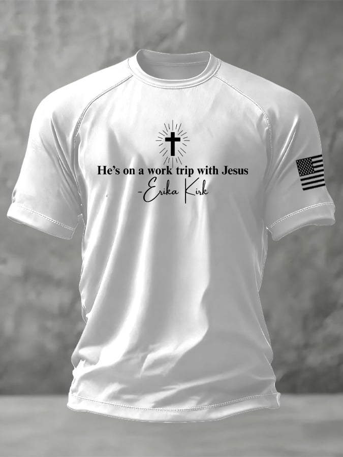 Men's Charlie Kirk Jesus Printed short sleeve t-shirt