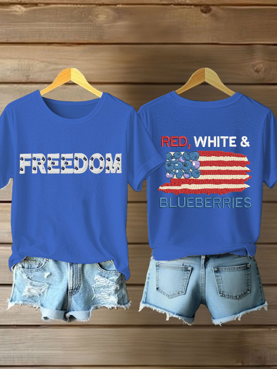 Women's 'Red White & Blueberries' T-shirt