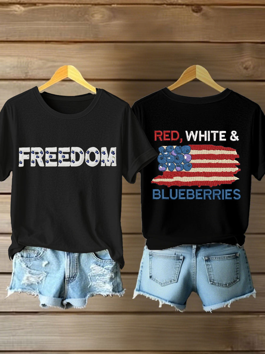Women's 'Red White & Blueberries' T-shirt