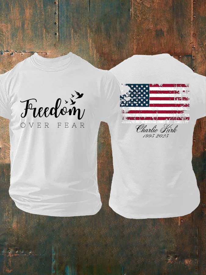 Men's Charlie Kirk Freedom Printed short sleeves t-shirt