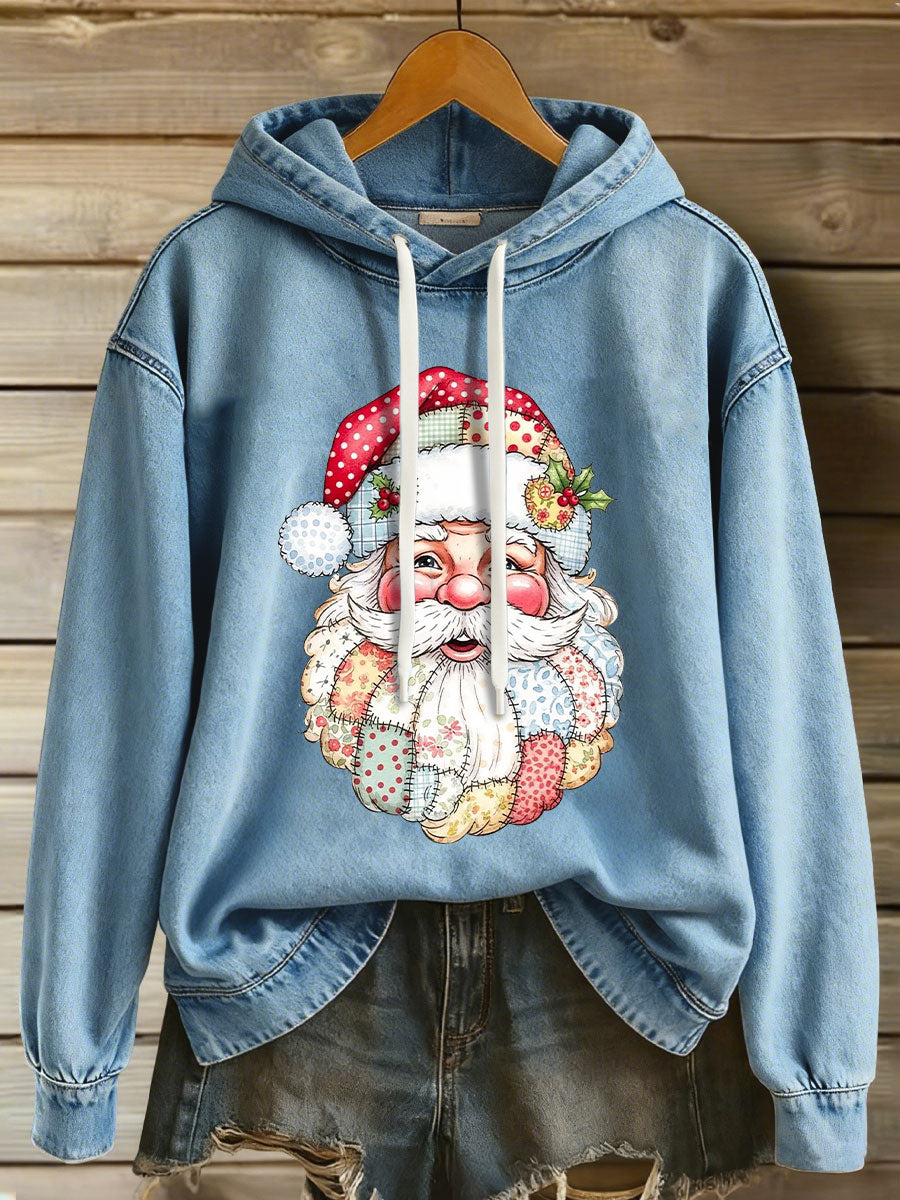 Women’s Santa Claus hoodies Blue / S