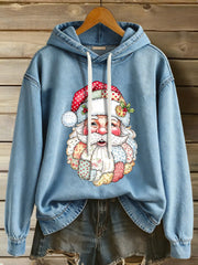 Women’s Santa Claus hoodies Blue / S