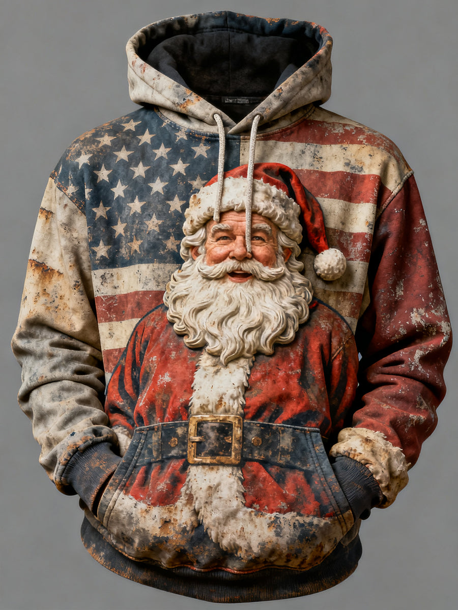 Men's Christmas Print Casual Hoodie