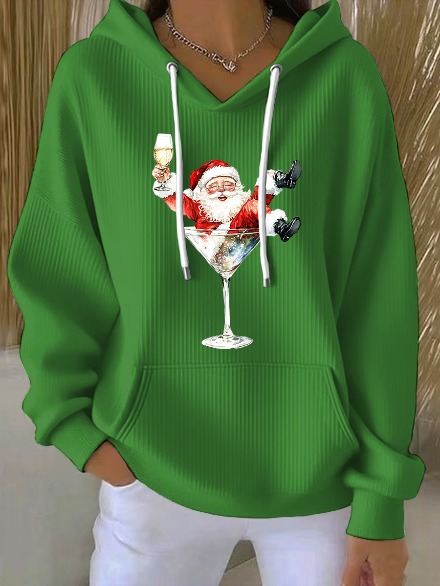 Women's Santa Claus Printed Hoodie