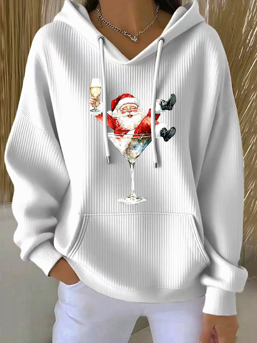 Women's Santa Claus Printed Hoodie