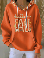 Women’s Thanksgiving Autumn Maple Leaf Casual Hoodie Multicolour / S
