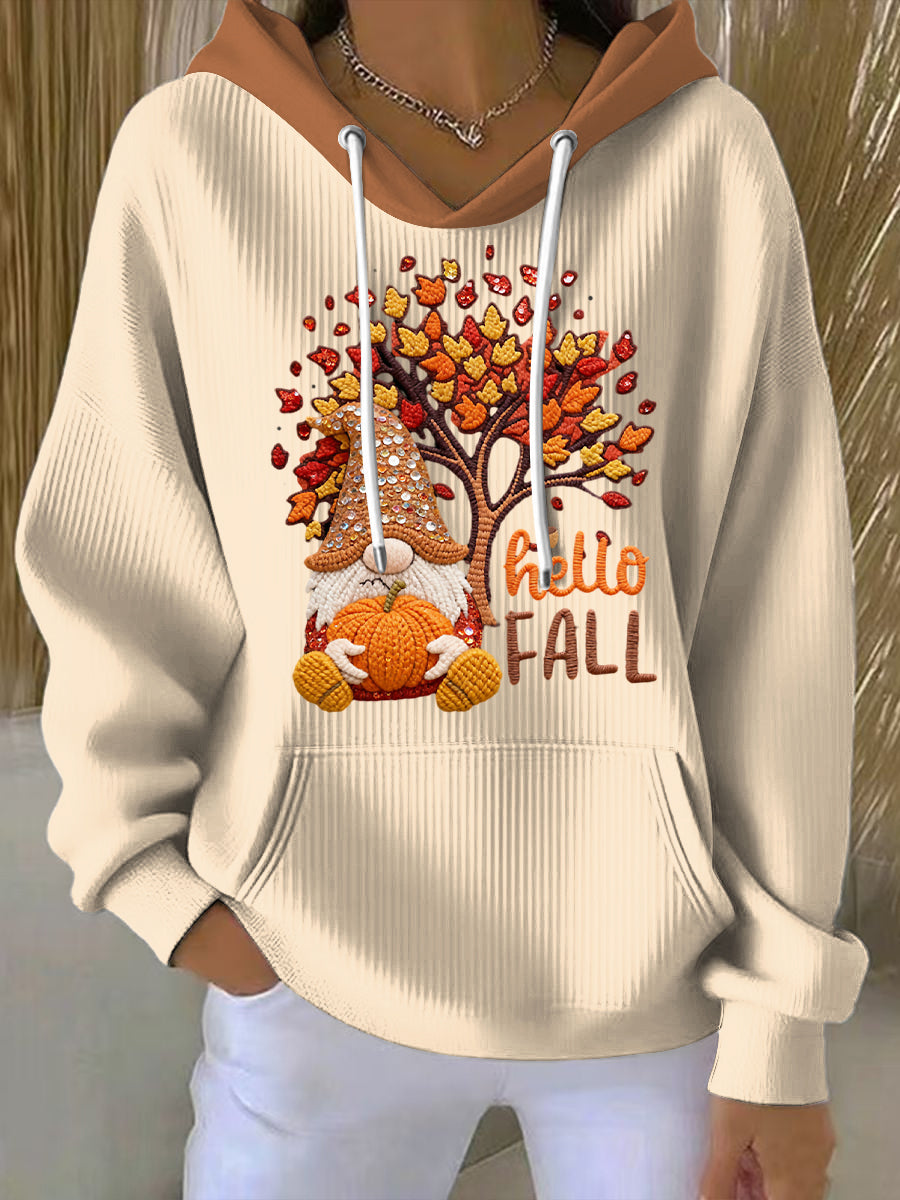 Women's Thanksgiving Dwarf Maple Leaf Casual Hoodie