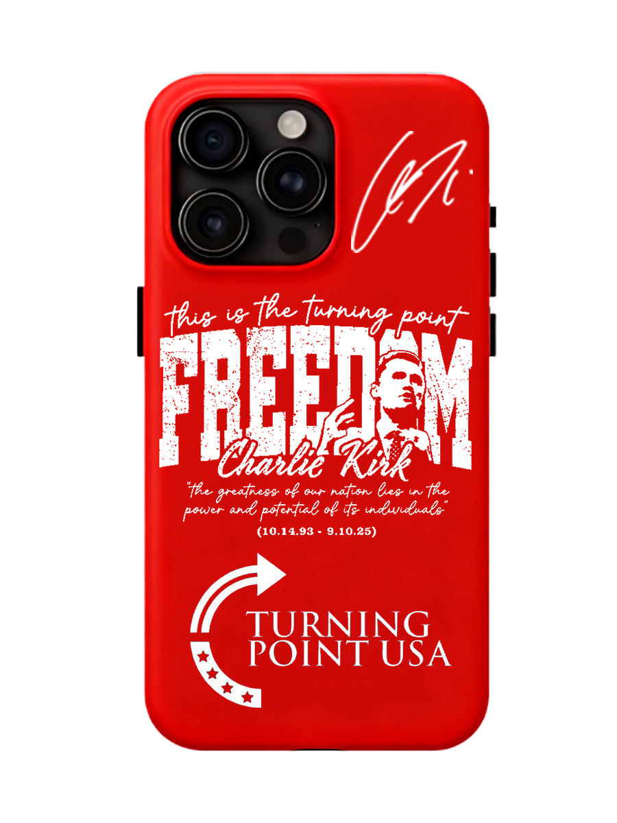 Unisex Charlie Kirk TURNING POINT USA FREEDOM iPhone Case