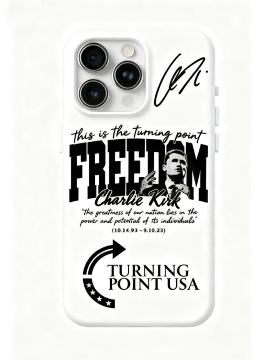 Unisex Charlie Kirk TURNING POINT USA FREEDOM iPhone Case
