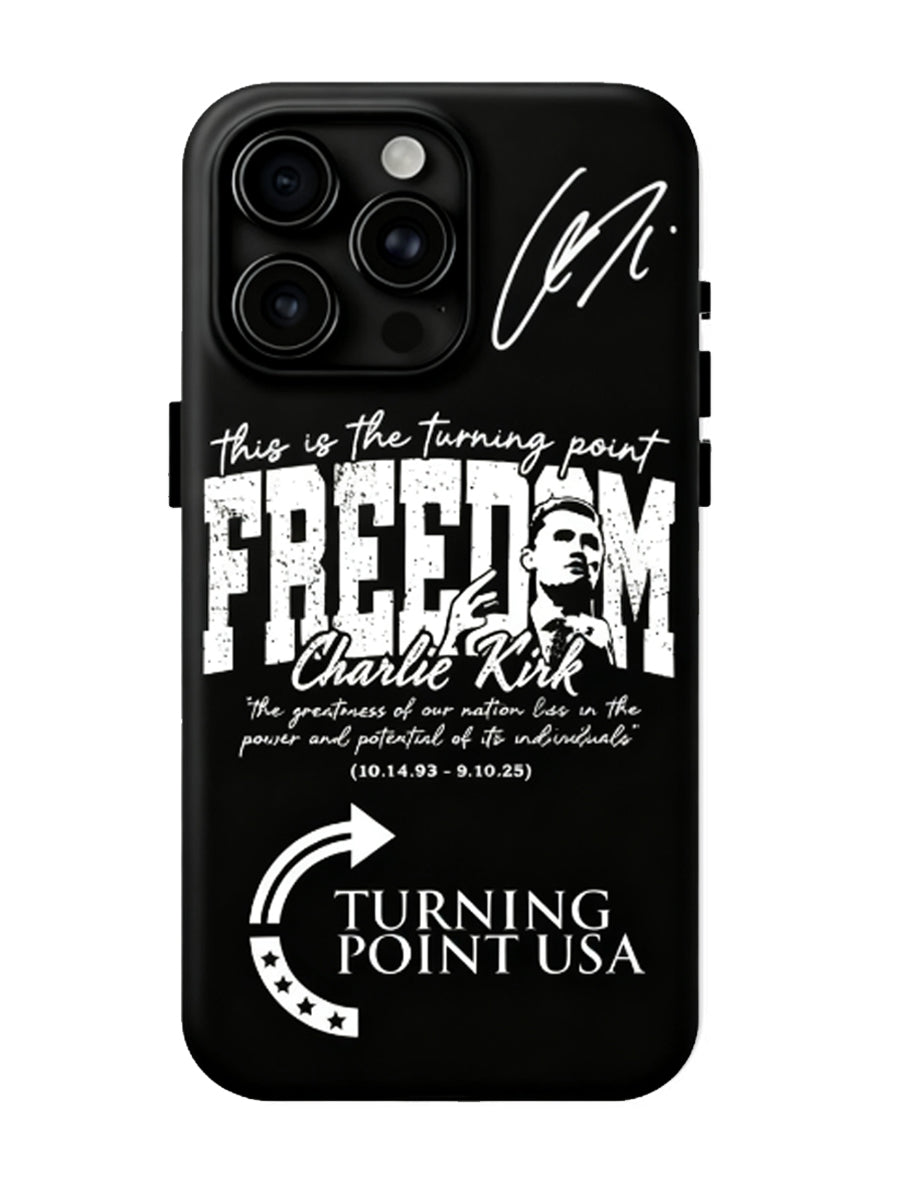 Unisex Charlie Kirk TURNING POINT USA FREEDOM iPhone Case