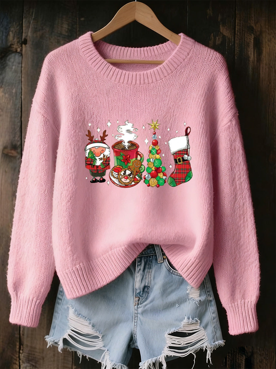 Women's Christmas Animal Print Souvenir Sweater
