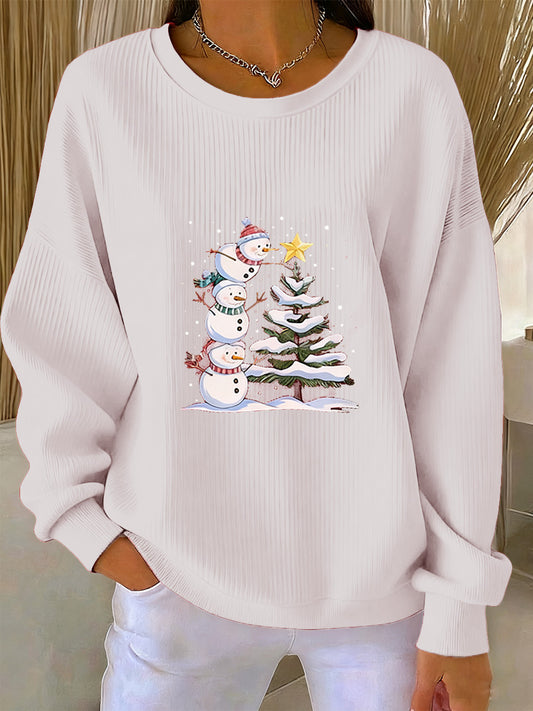 Women's Christmas Animal Print Commemorative Sweatshirt