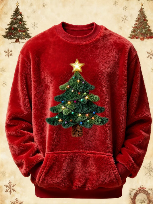 Women's Vintage Christmas Santa Claus Printed Sweatshirt