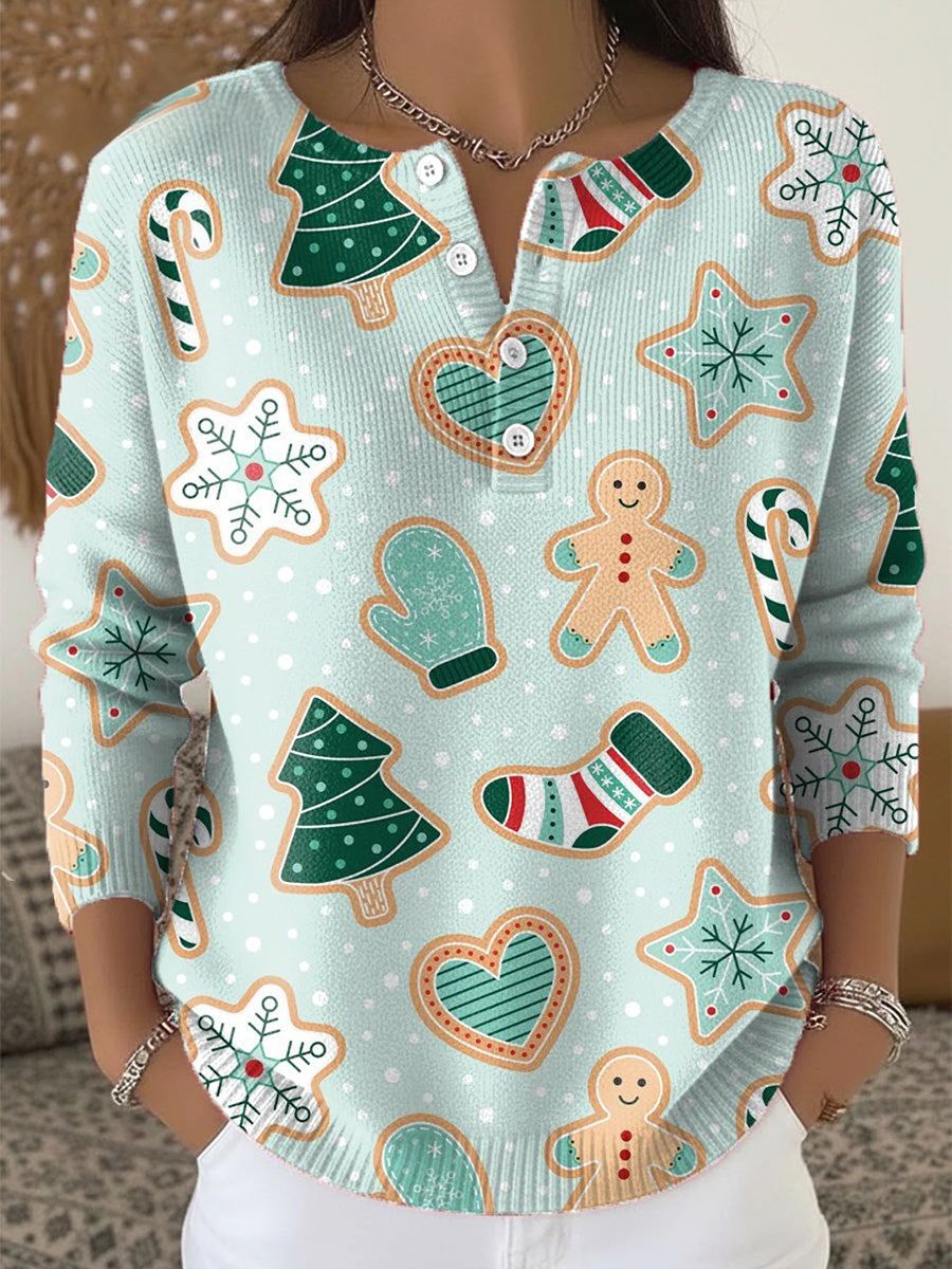 Women's Christmas Print Casual Tops