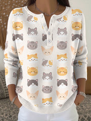 Women’s Animal Print Knit Top As picture / S