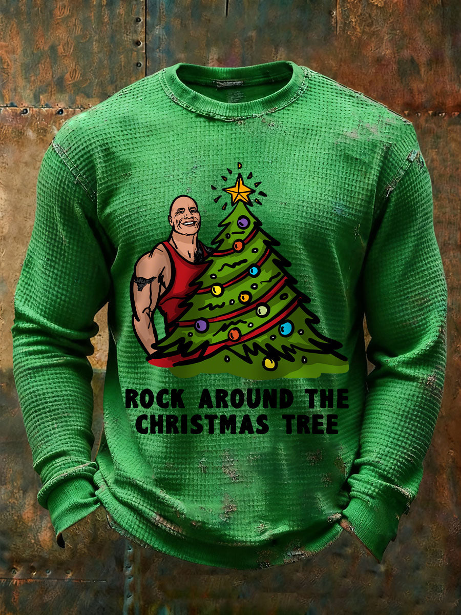 Men's Rock Around The Christmas Tree Long-Sleeve T-Shirts