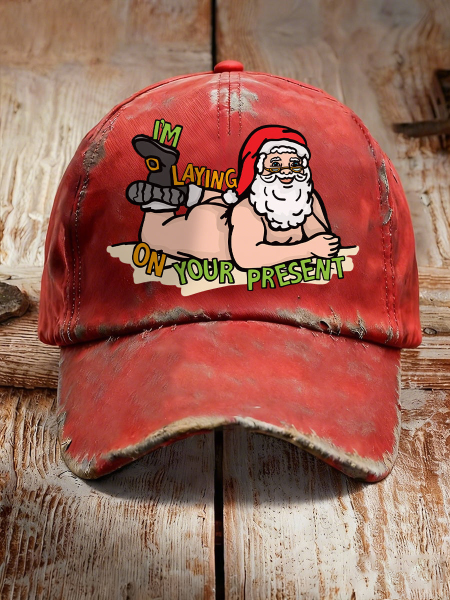 I'm lying on your gift, Santa Claus unisex hats