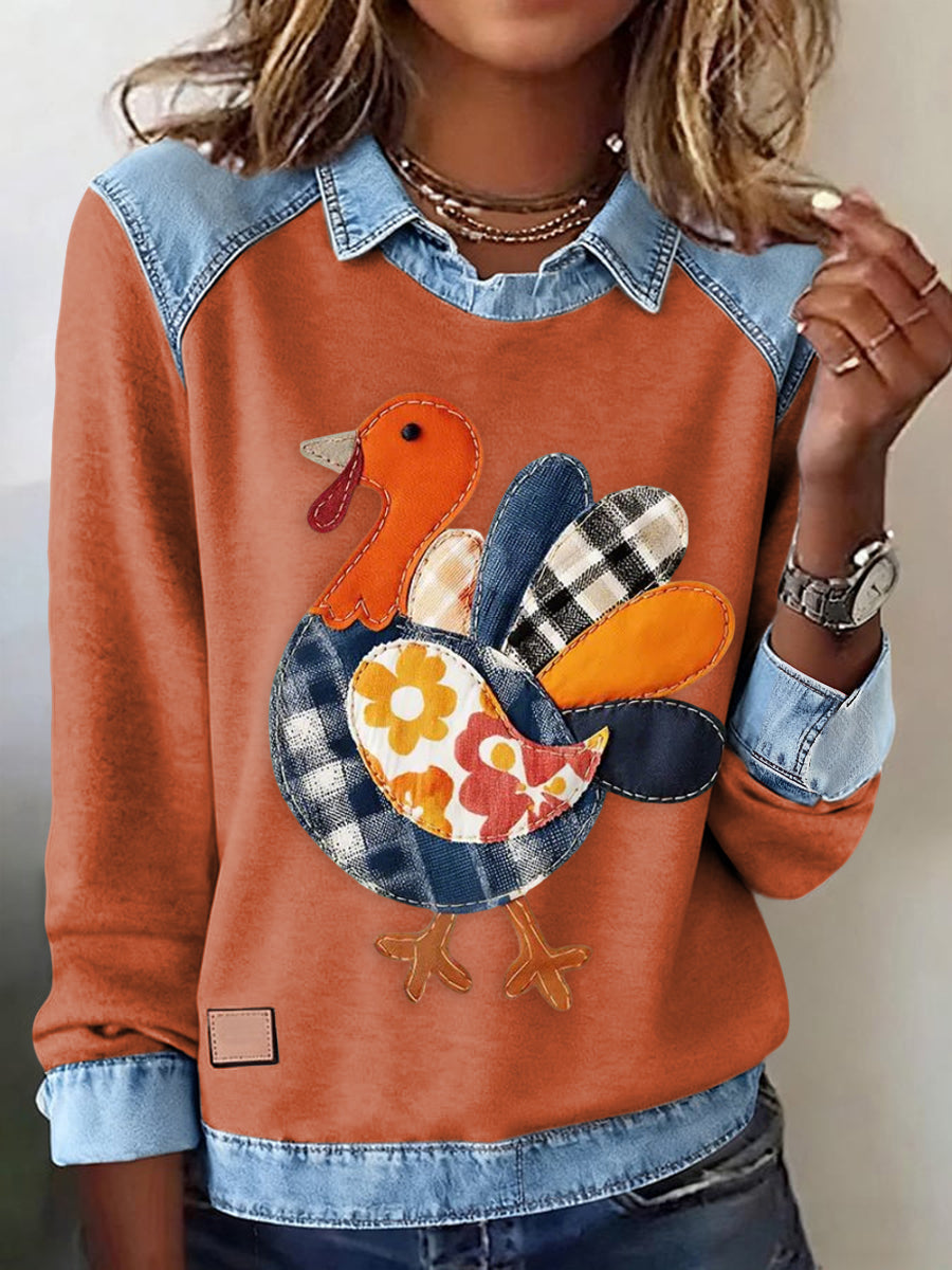 Women's Thanksgiving Print Top
