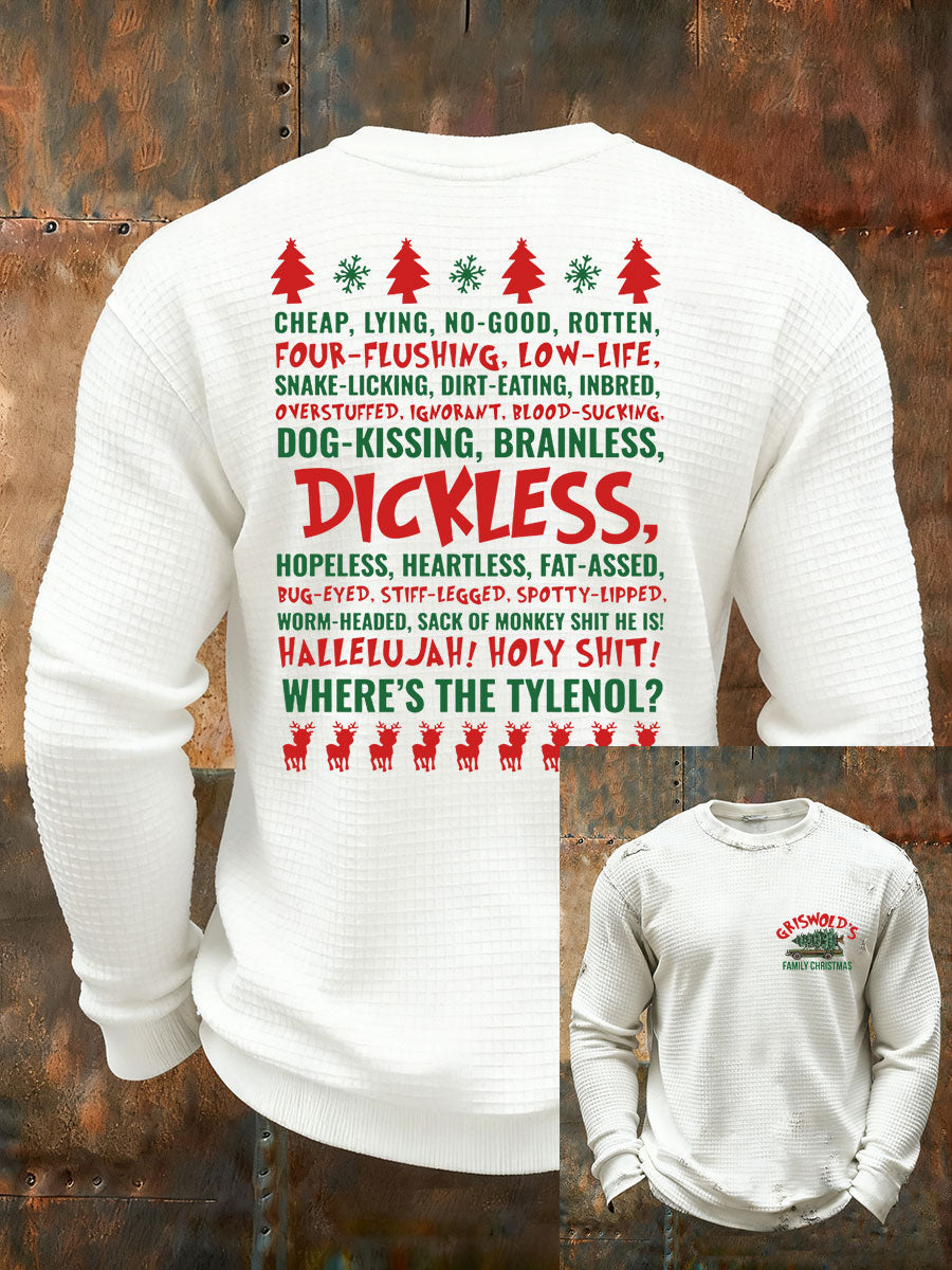 Men's Christmas Waffle Casual T-Shirt