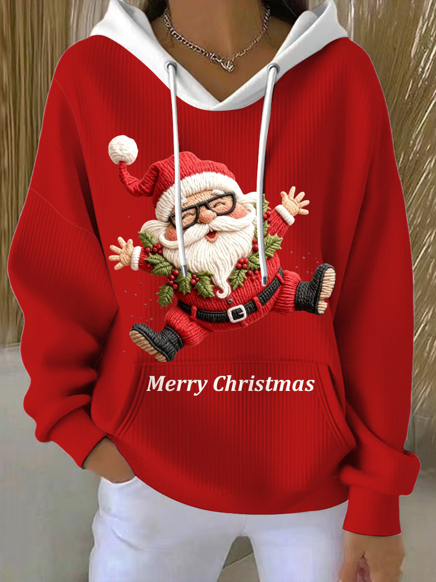 Women's Santa Claus Concept Hooded Sweatshirt