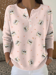 Women’s Animal Print Knit Top As picture / S