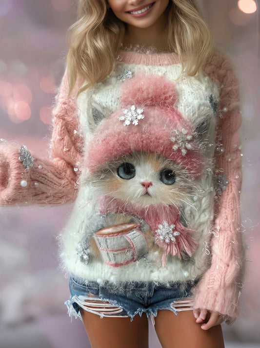 Women's Cat Knitted Sweater