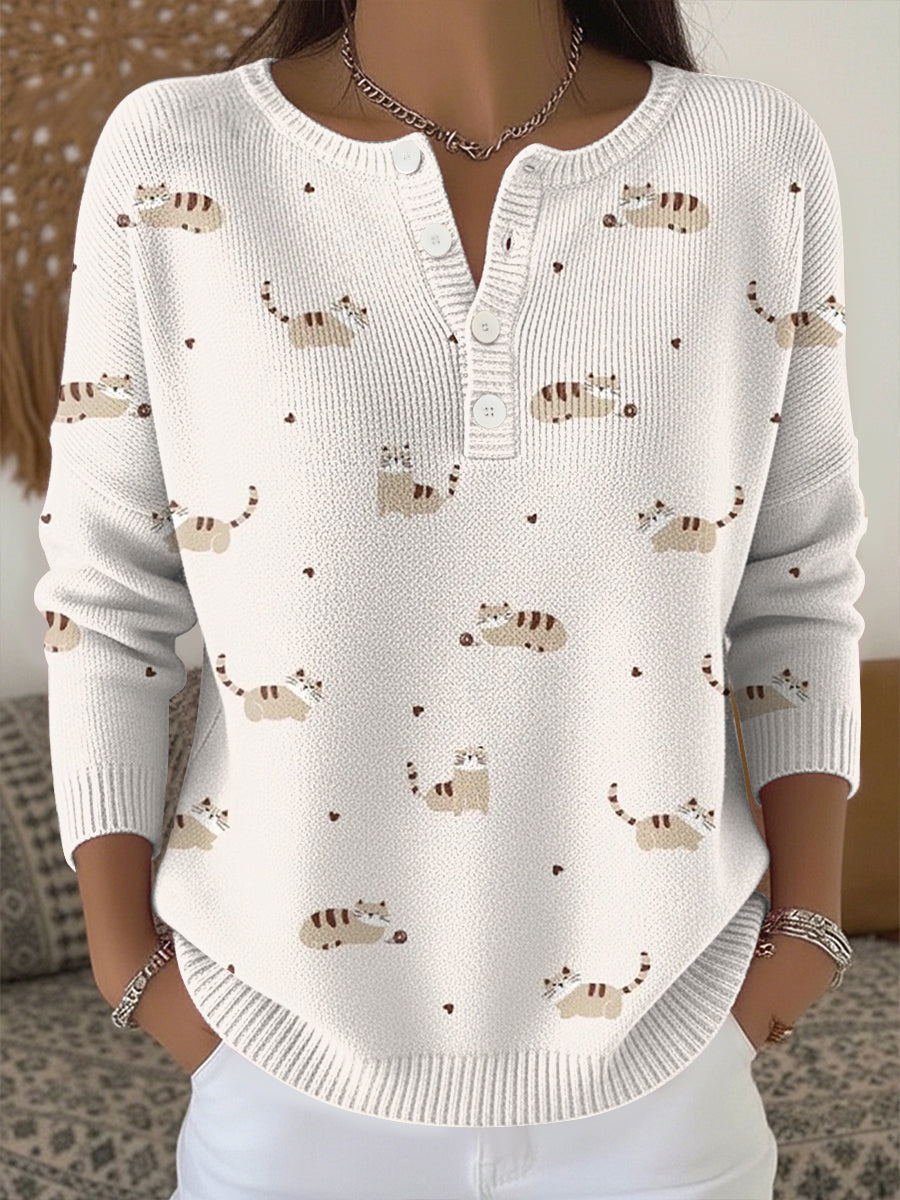 Women's Animal Print Knit Top