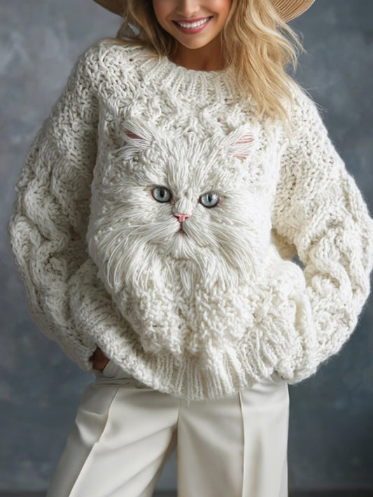 Women's Cat Knitted Sweater