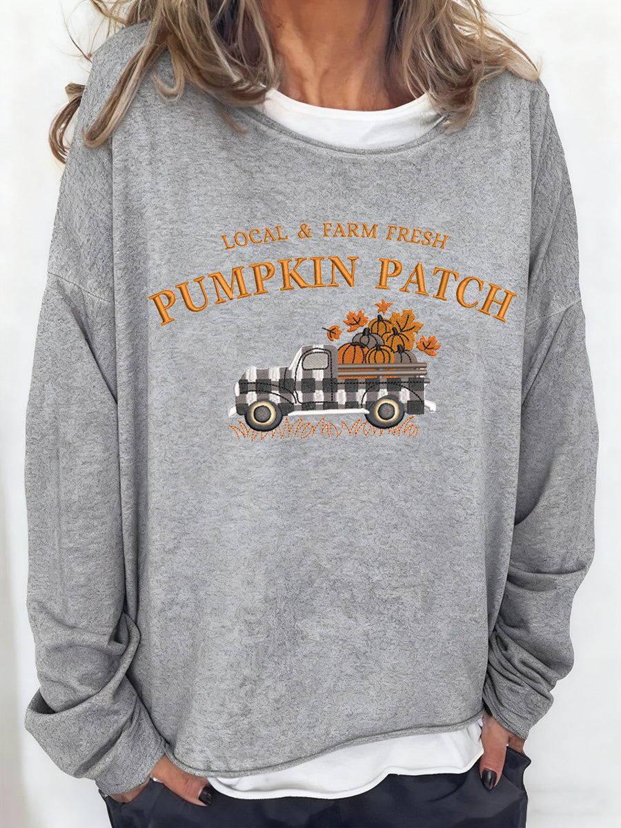 Women's Thanksgiving Art Casual Long-Sleeve T-Shirt