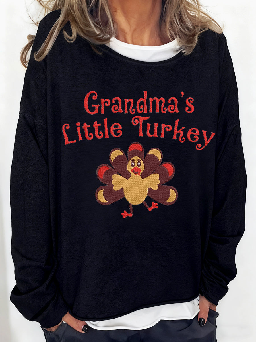 Women's Thanksgiving Art Casual Long-Sleeve T-Shirt