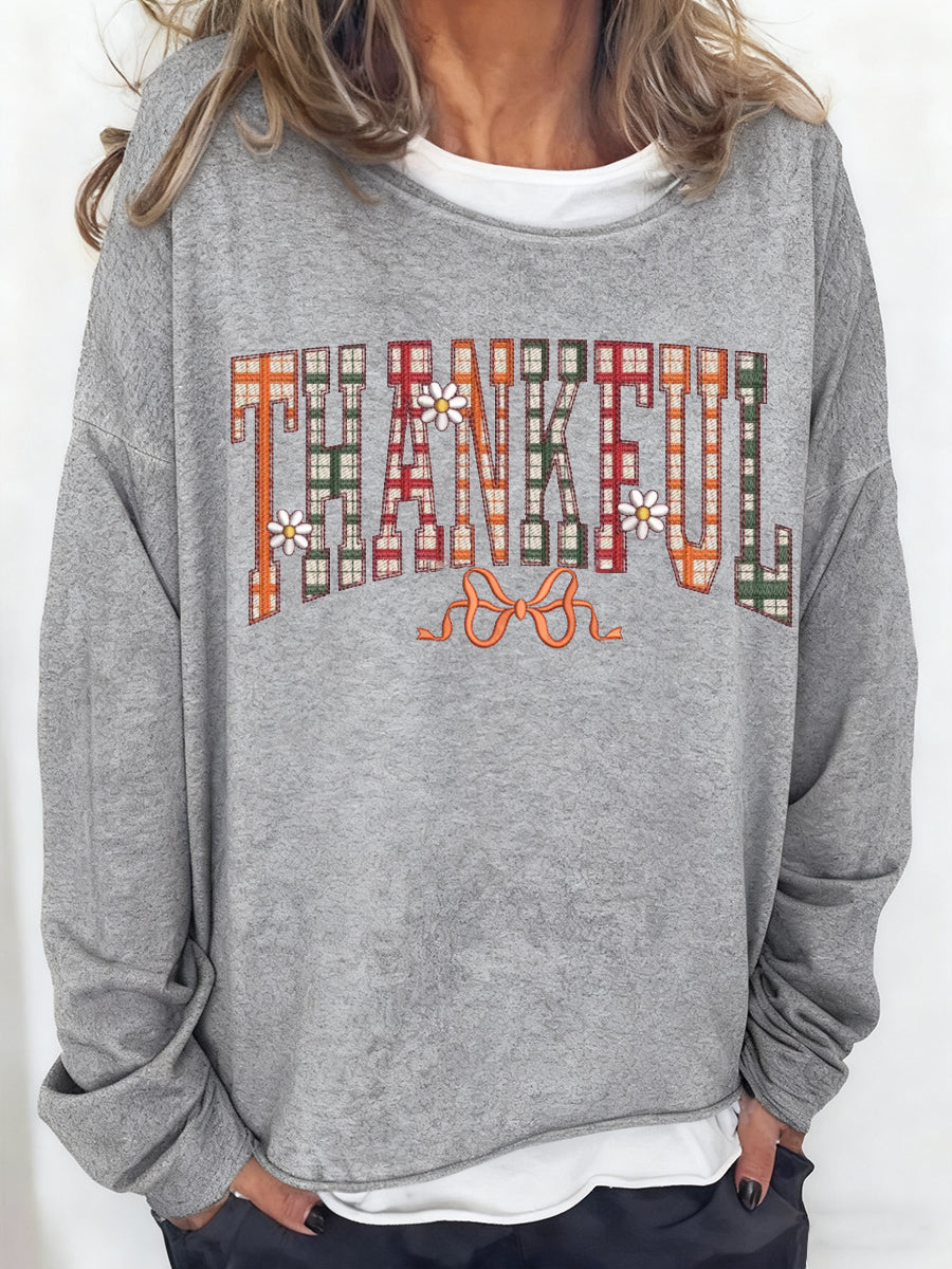 Women's Thanksgiving Art Casual Long-Sleeve T-Shirt