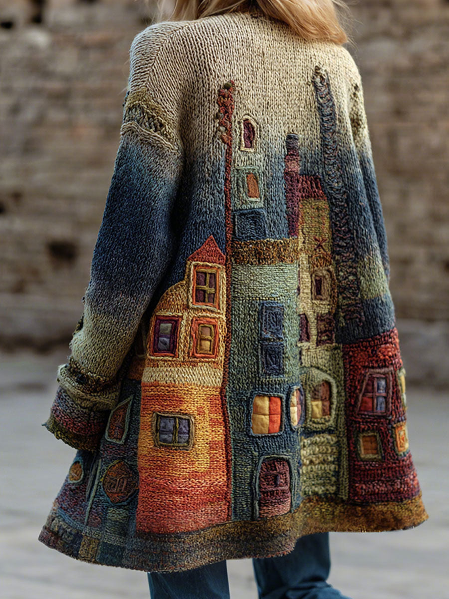 Women's Cardigan-Style Knit Jacket