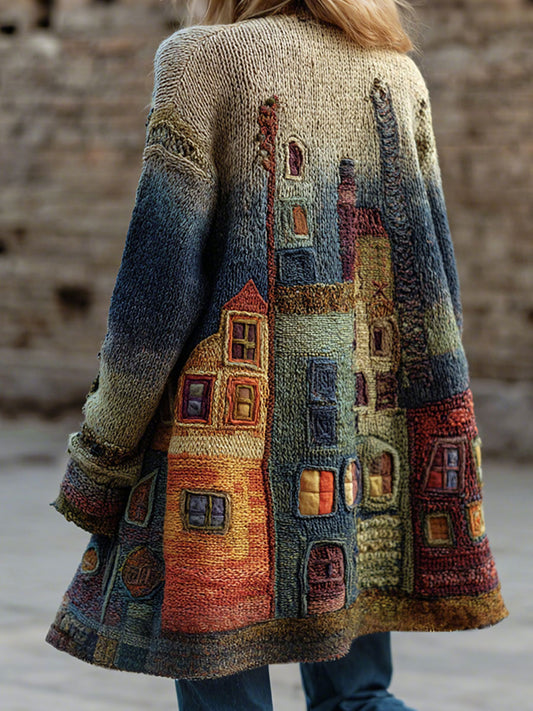 Women's Cardigan-Style Knit Jacket