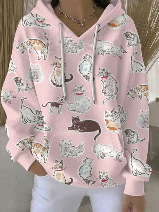 Women's Animal Print Casual Hoodie