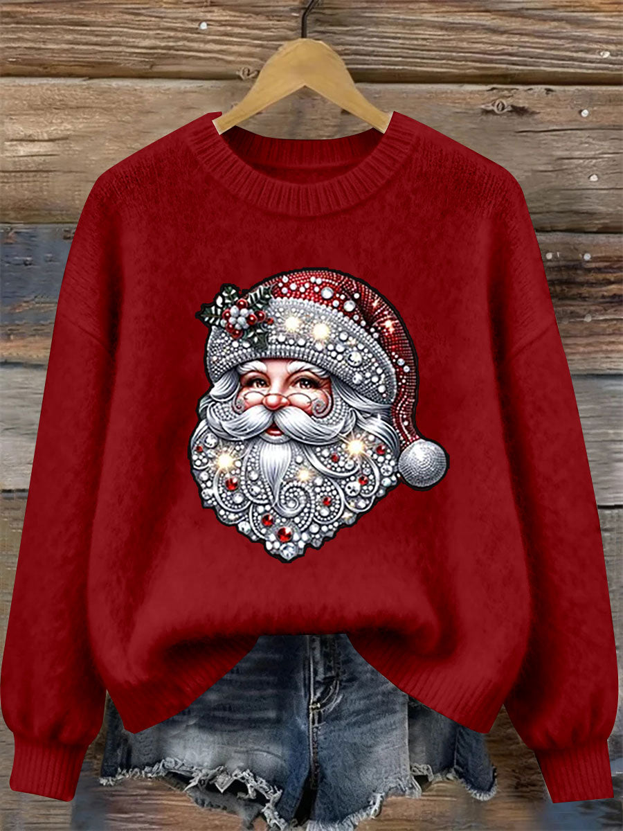 Women's Santa Claus Print Casual Top