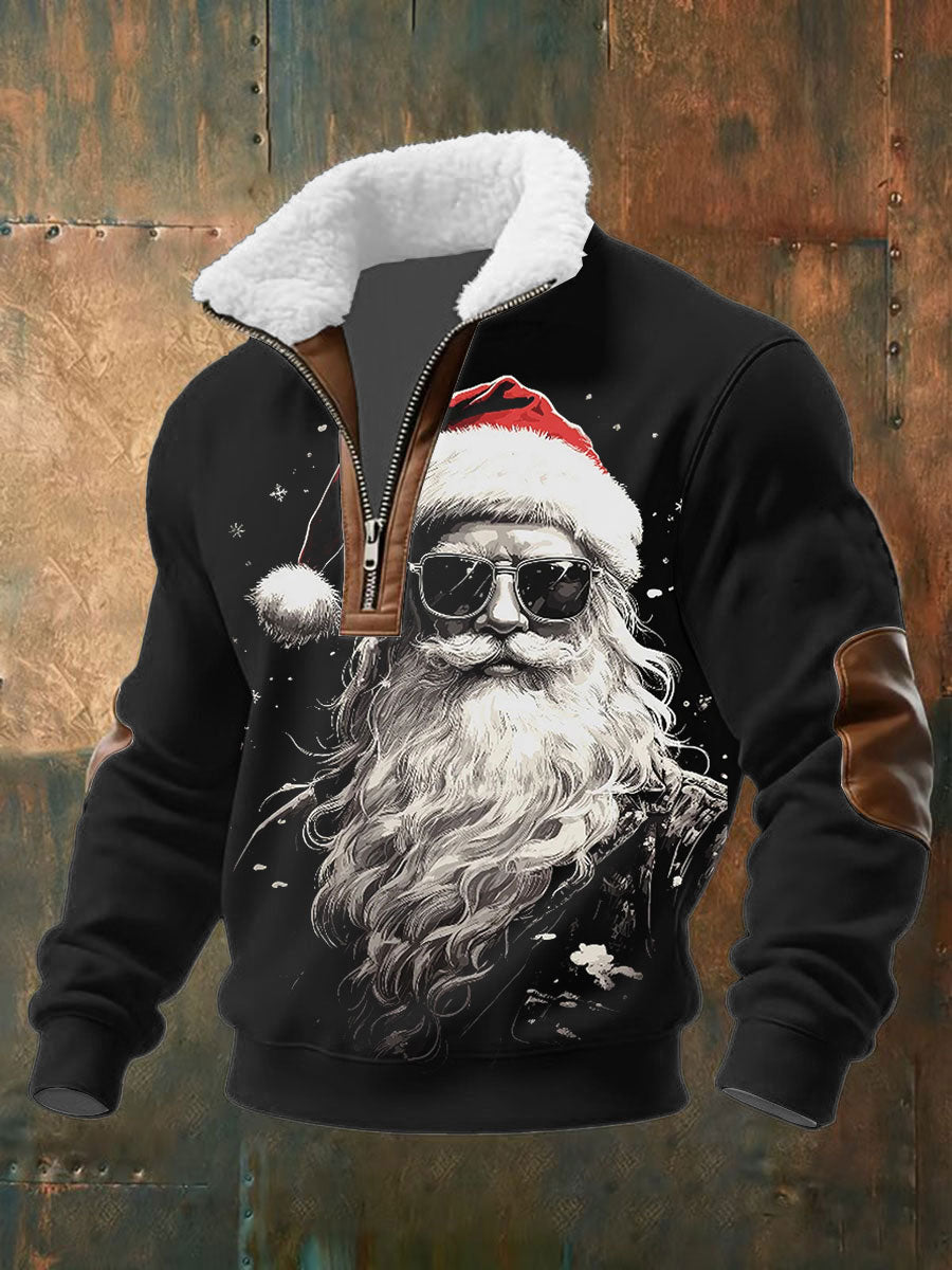 Men's Sunglasses Santa Baggy Zip-up Hoodie