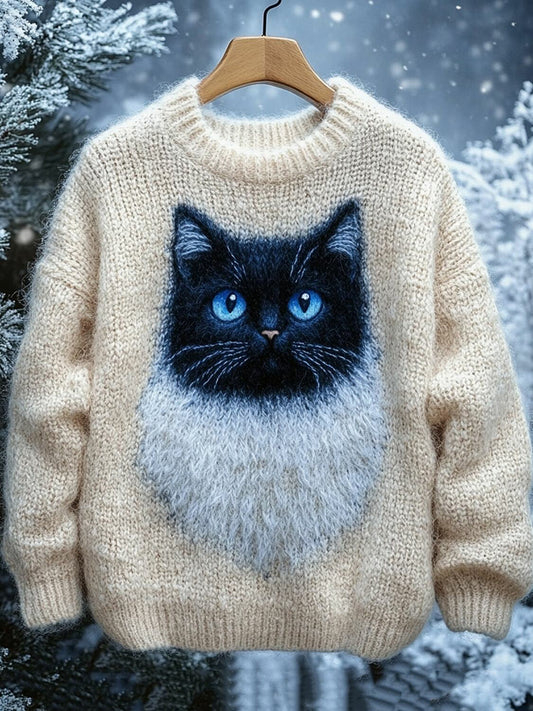 Women's Cat Knitted Sweater