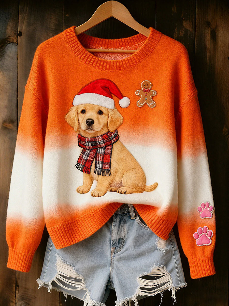 Women's Christmas Golden Retriever Tops