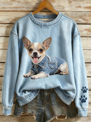 Women’s Vintage Art Animal Print Comfort Knit Top A / S