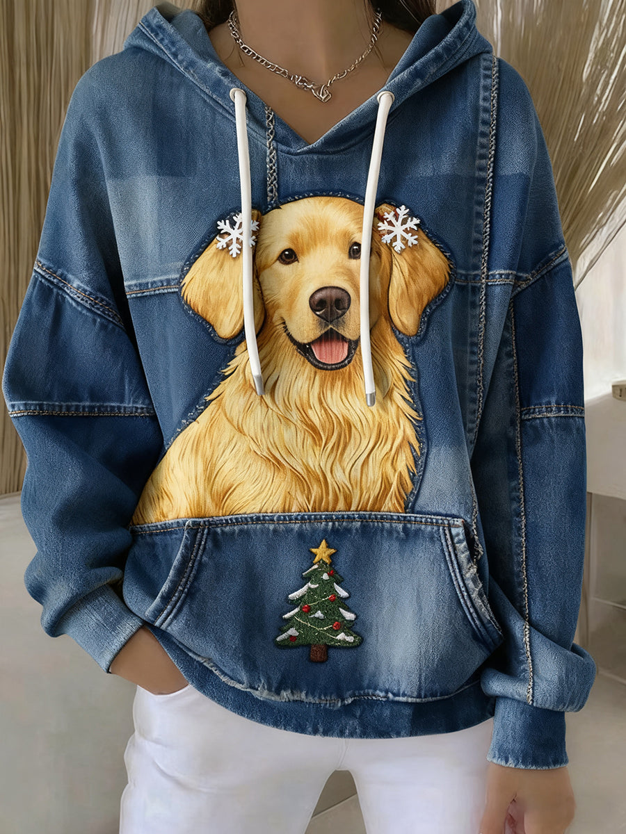 Women’s Vintage Animal Art Print Casual Retro Hoodie A / S