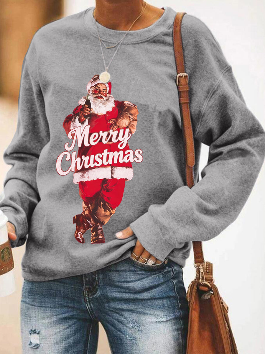 Women's Merry Christmas Santa Claus Casual Sweatshirt