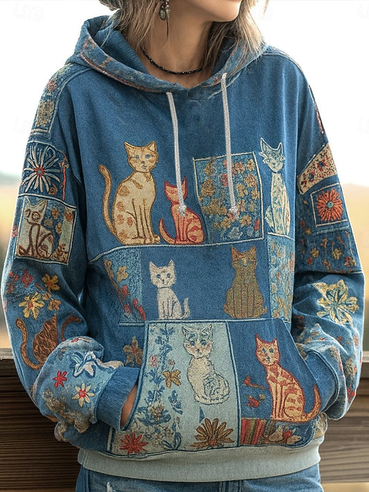 Women's Vintage Animal Casual Hoodie