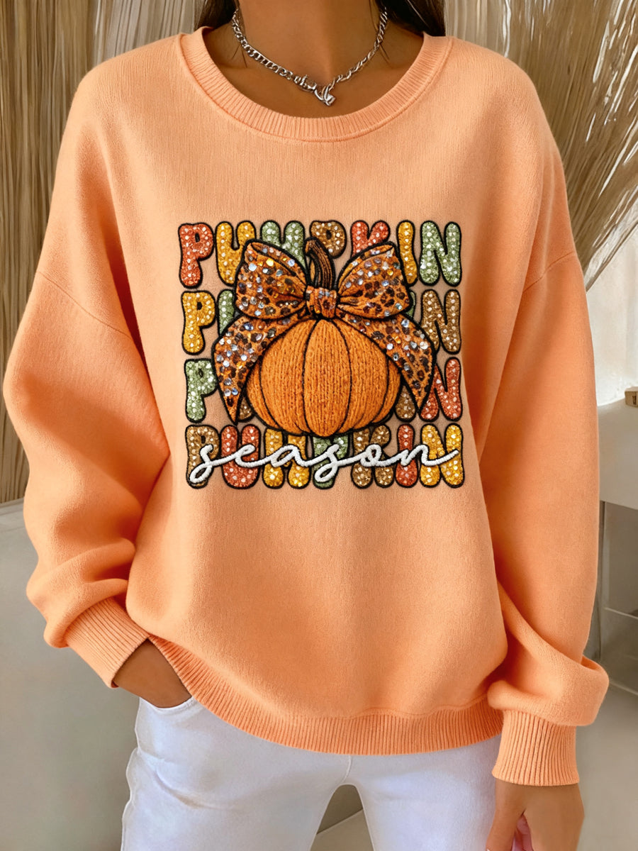 Women's Thanksgiving Pumpkin Crewneck Pullover